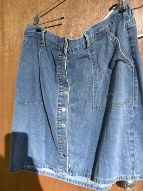 Classic Button-Front Blue Denim Skirt - Women size 20 (4x)